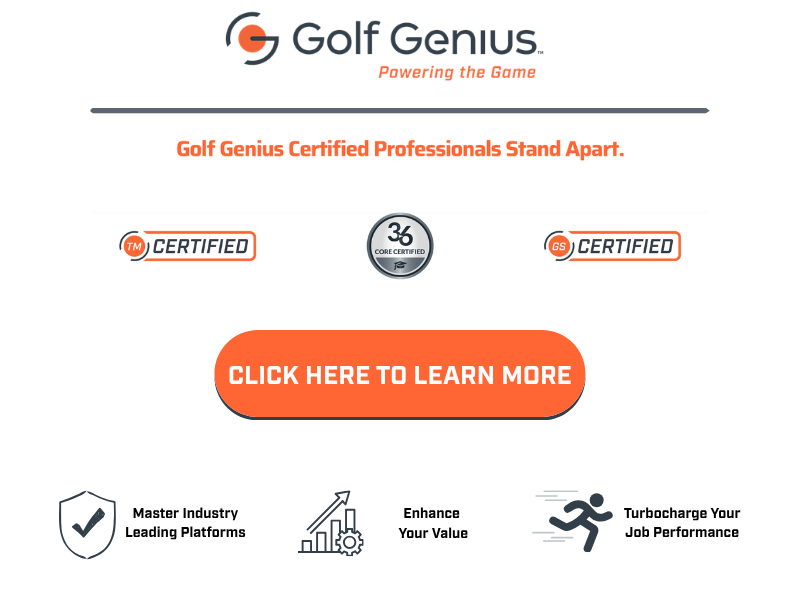 Golf Genius TM Certification